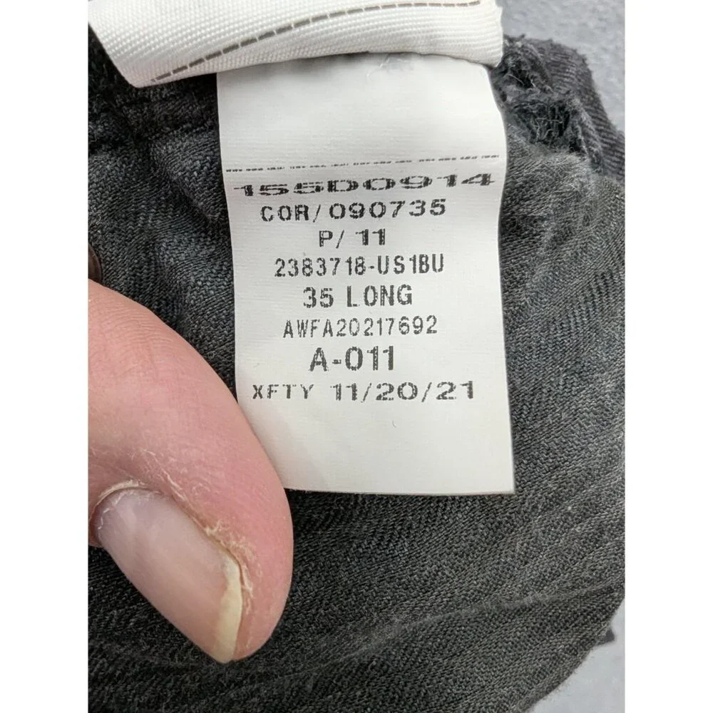 Abercrombie & Fitch 90s Straight Jeans Womens 35 Long Gray High Rise Distressed
